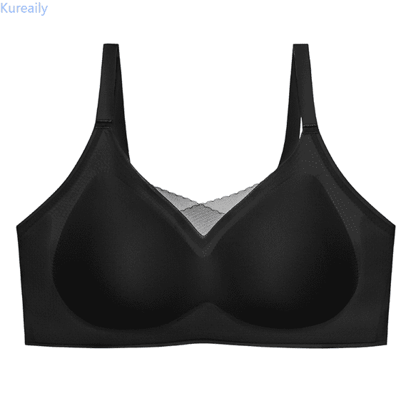 Kureaily Non Wired Bra Women's Padded Full Cup Bra Without Underwire With Padding Bustier Bralette Breathable Soft Comfort Push Up Bras