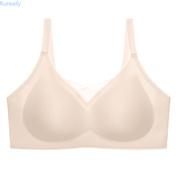 Kureaily Non Wired Bra Women's Padded Full Cup Bra Without Underwire With Padding Bustier Bralette Breathable Soft Womens Comfortable Bra