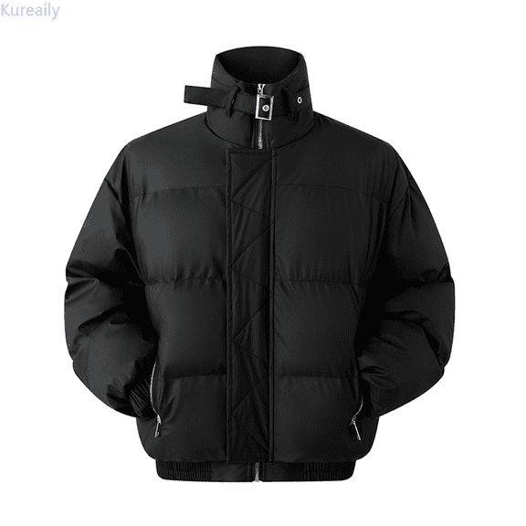 Kureaily Short Jacket Street Style Lightweight Warm Winter Coat Windproof Outdoor Casual Insulated Hooded Jacket For Daily Wear Men's Winter Coat