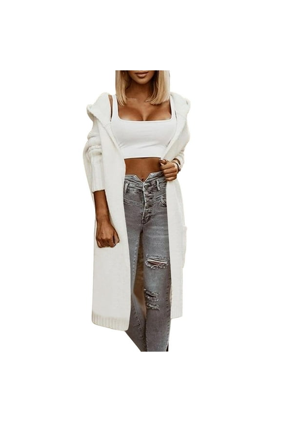 Simply Live 2022 Long Woman Letter Hoodie Knit Sweater Custom Cardigan Casual Womens Long Cardigan