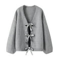 thumbnail image 1 of Kureaily Sparkly Bow Tie Loose Knit Cardigan Sweater For Women Shimmering Sequin Design Cozy Oversized Outerwear For Casual Wear Womens Lightweight Cardigan, 1 of 4
