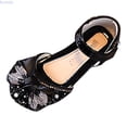 thumbnail image 1 of Kureaily Spring And Summer Children Dance Shoes Girls Dress Show Princess Shoes Pearl Rhinestone Bowknot Hook Loop 15-18 Months, 1 of 5
