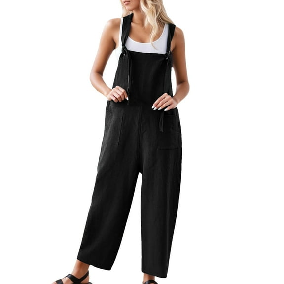 Kureaily Stylish Casual Overalls Jumpsuit With Pockets Plus Size Denim Romper For Everyday Wear Comfortable Soft Stretch Fabric Work Casual Jumpsuit