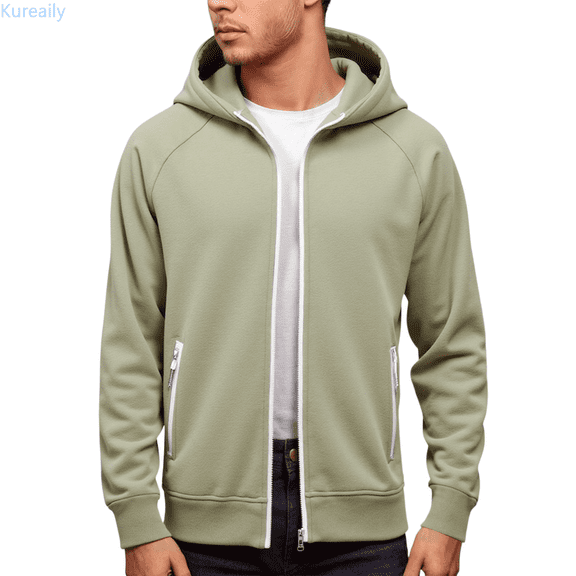 Kureaily Stylish Hoodies For Men Comfortable And Versatile Zip Up Sweatshirts For Casual Wear In Fall And Winter Casual Hooded Sweatshirts
