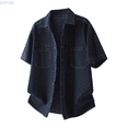 thumbnail image 1 of Kureaily Summer Men's Casual Denim Large Sized Loose Thin Short Sleeved Shirt Mens Summer Shirts, 1 of 1