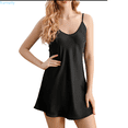 thumbnail image 1 of Kureaily Summer Mini Dress Night Sleeping Dress Women Sleepwear Hot Satin Silk Nightgown Women's Nightgown, 1 of 5