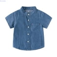 thumbnail image 1 of Kureaily Summer Toddler Boys Girls Short Sleeve Solid T Shirt Tops Clothes 18-24 Months, 1 of 5