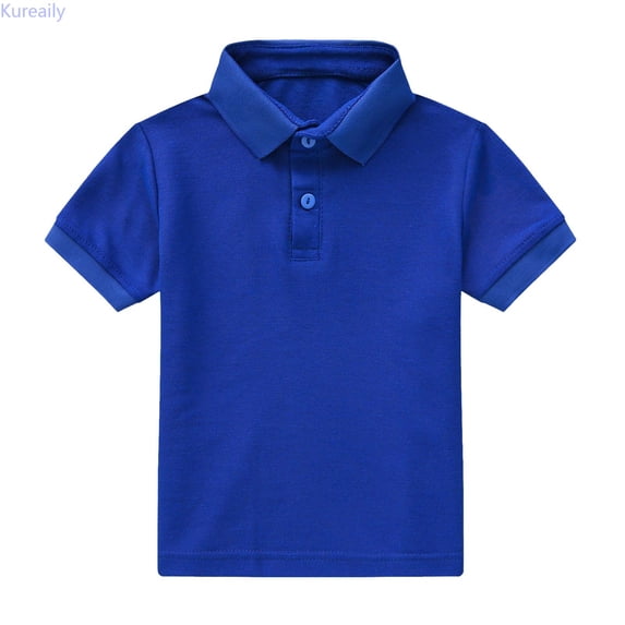 Kureaily Toddler Boys Girls Short Sleeve Summer Casual Solid Gentleman Tops Holiday Shirts T Shirt 4-5 Years