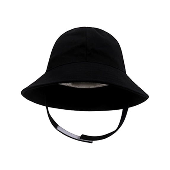 Kureaily Toddler Bucket Hat Solid Cap Boys Hat Baby Sun Hat Kids Beach Hats Wide Brim Outdoor Play For Boy And Girl ,School Uniform For Kids Size 2-8 Years ,Black