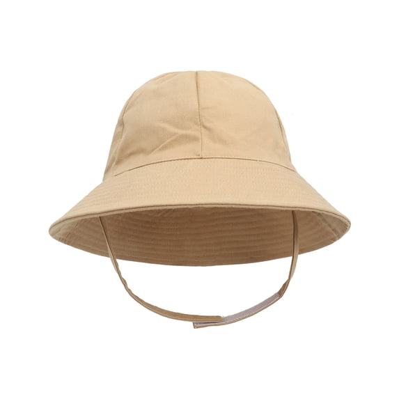 Kureaily Toddler Bucket Hat Solid Cap Boys Hat Baby Sun Hat Kids Beach Hats Wide Brim Outdoor Play For Boy And Girl ,School Uniform For Kids Size 9-24 Months ,Khaki