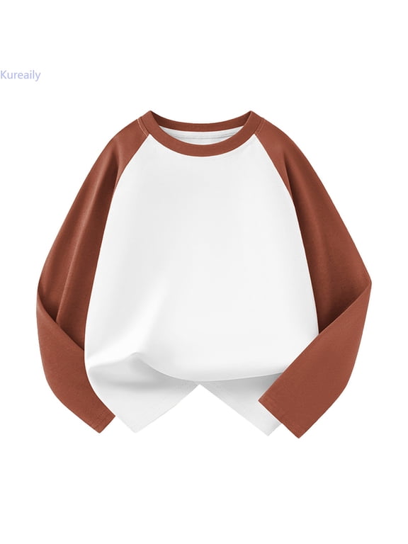 Toddler Kids Baby Girls Boys Long Sleeve Shirts Raglan Shirt Baseball Tee Tops 2-3 Years
