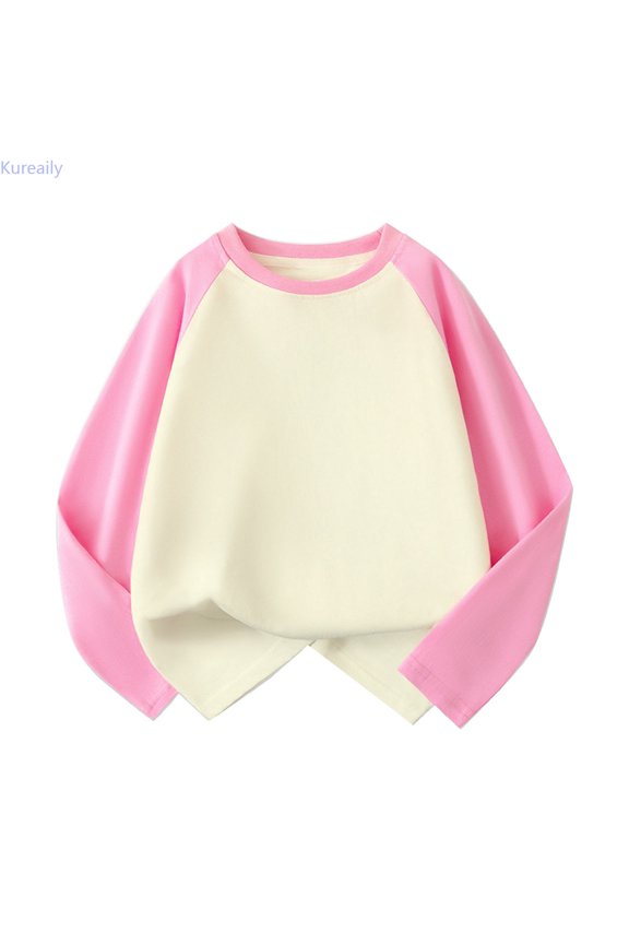 Toddler Kids Baby Girls Boys Long Sleeve Shirts Raglan Shirt Baseball Tee Tops 3-4 Years