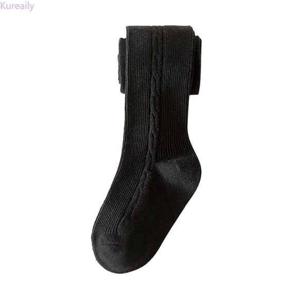 Kureaily Toddler Kids Baby Girls Cotton Warm Full Leggings Knitted Tights Pantihose Stretchy Basic Full Length Pants Pantyhose For Spring Autumn Stocking/ 4-6 Years/ Little Kid (Black)