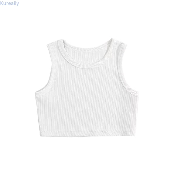Kureaily Toddler Kids Girls Dance Tank Top Racerback Crop Tank Top Sleeveless Sports Dance Top For Ballet Gymnastics Dancewear 3-4 Years