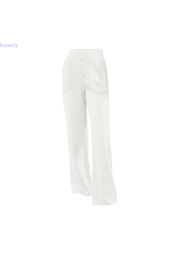 Tween Girls Straight Pants School Unifor M Stretchy Leggings Size 5 14 Years/ 5-6 Years/ Little Kid (White)