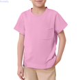 thumbnail image 1 of Kureaily Unisex Kid's Boys Girls Basic Short Sleeve Solid Color T Shirts Pocket Tee Crew Neck Shirt 3-4 Years, 1 of 5