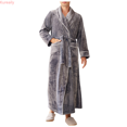 thumbnail image 1 of Kureaily Winter Facecloth Men's Large Size Bathrobe Long Winter Thickening Mens Pajamas Set Shorts, 1 of 6