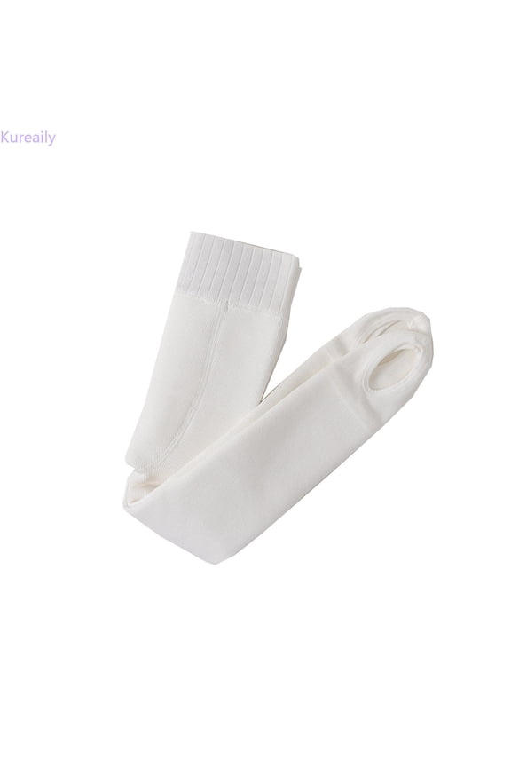 Winter Pure Color Padded Tights For Children Leggings For Girls Warm Leggings Thermal Pantyhose/ 3-5 Years/ Little Kid (White)