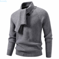 thumbnail image 1 of Kureaily Winter Sweater Coat With Detachable Scarf Soft Knit Fabric Long Sleeve Pullover Comfortable Warm Outerwear For Casual Fall And Cold Weather Wear Mens Sweaters Lightweight, 1 of 5