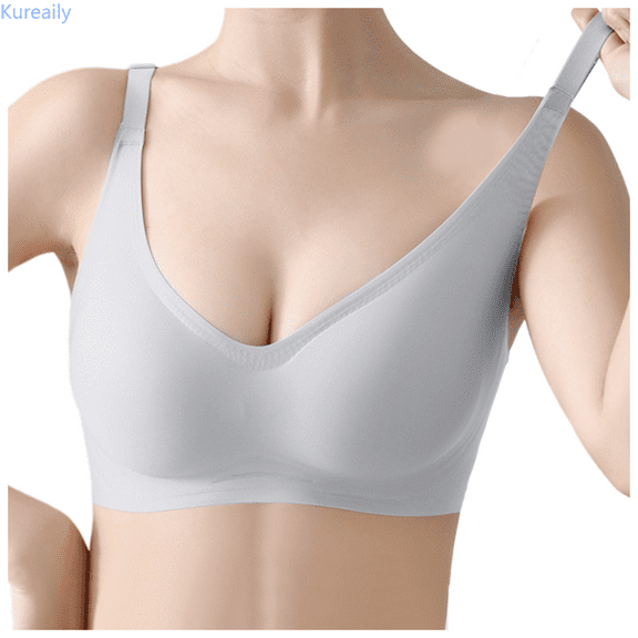 Kureaily Women Bra Small Push Up Latex Jelly Bra No Underwire Adjustable Sports Bra No Underwire Bra