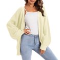 thumbnail image 1 of Kureaily Women Casual Cardigan Sweater Coat Button Down Long Sleeve Oversized Knit Cardigans Solid Color Cardigan, 1 of 4