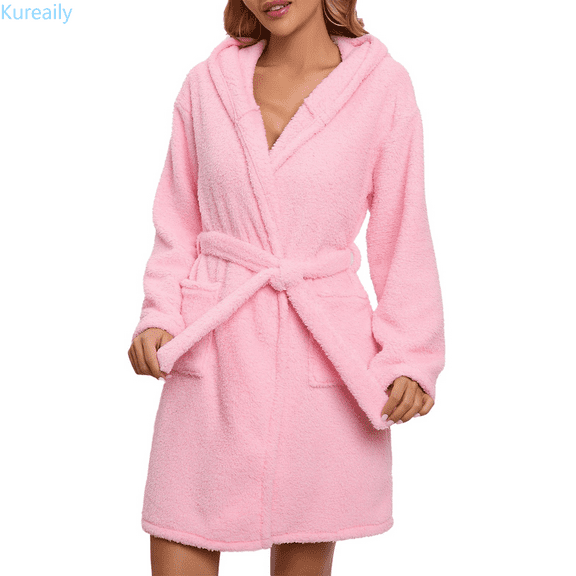 Kureaily Women Casual Comfort Warm Long Sleeve Nightdress Nightgowns for Women