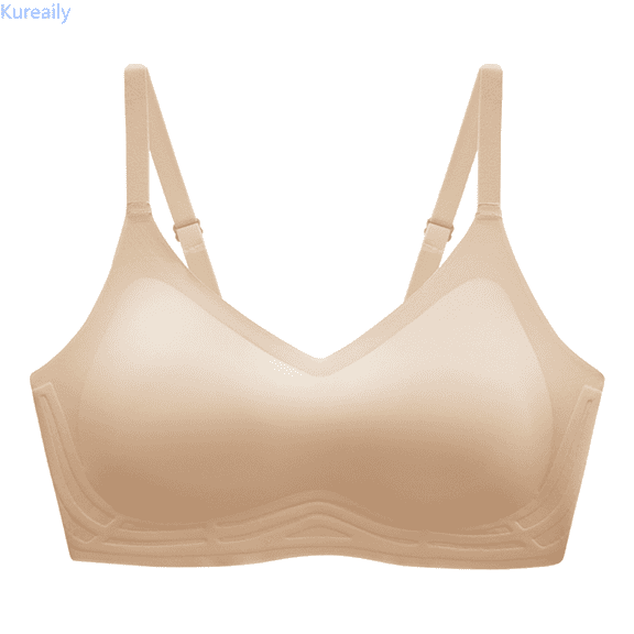 Kureaily Women Comic Chest Small Chest To Make Bigger Comfortable Underwear Breathable No Underwire Push Up Thickened Chest Pad Bra Bras for Women