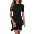 thumbnail image 1 of Kureaily Women Dress Fashion Color Sleeveless Sleeve Sexy Short Mini Women's Dress, 1 of 6