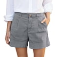 thumbnail image 1 of Kureaily Women Stretch Twill Shorts Summer Stretchy Jean Shorts Casual Chino Shorts High Waist Denim Shorts Shorts, 1 of 4