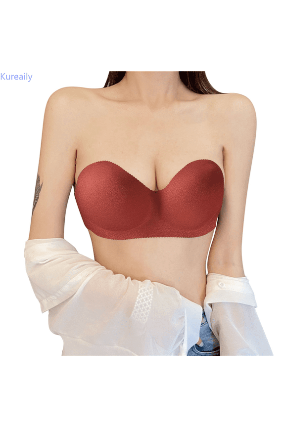Women Tube Top Wrap Chest Strapless Chest Pad Massage No Steel Ring Bra Womens Comfortable Bra