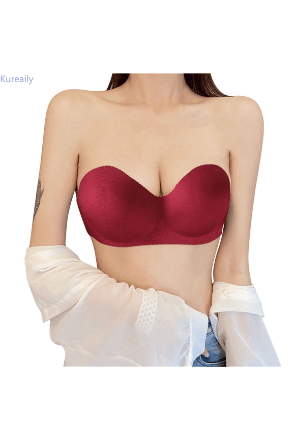 Women Tube Top Wrap Chest Strapless Chest Pad Massage No Steel Ring Bra Womens Push Up Bras