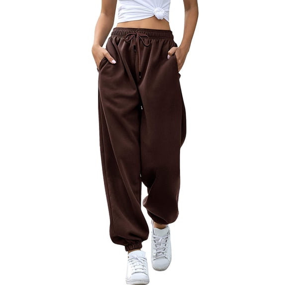 Kureaily Women's Bottom Sweatpants Joggers Pants Workout High Waisted Yoga Pants With Pockets Women's Casual Trousers
