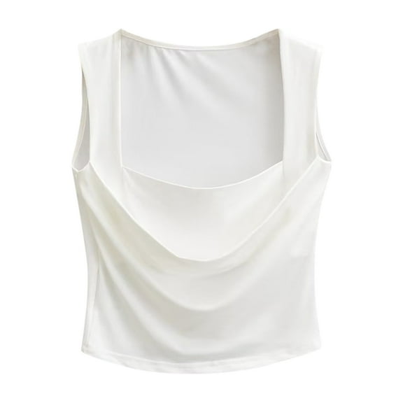 Kureaily Women's Casual U Neck Butterfly Graphic Vest Rib Knit Tank Crop Top Basic Cotton Camisole