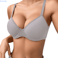 thumbnail image 1 of Kureaily Women's Comfort Underwire Bra Thin Solid Color Full Coverage Convertible Push Up Bra, 1 of 5