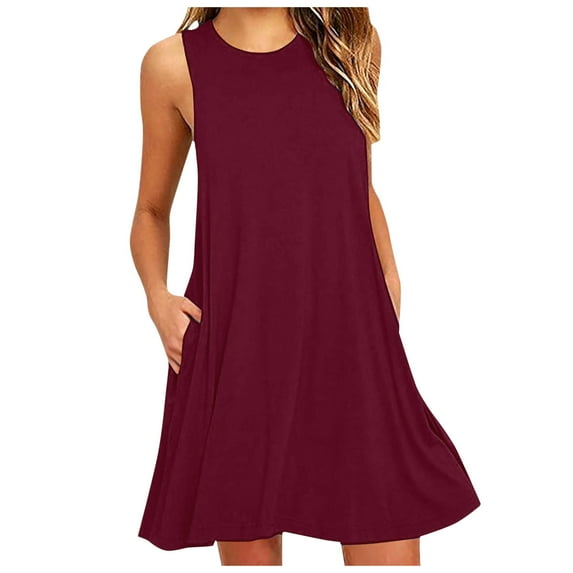 Kureaily Women's Cuffless Baggy Dress Casual Dresses for Women plus Size Hinge Dress