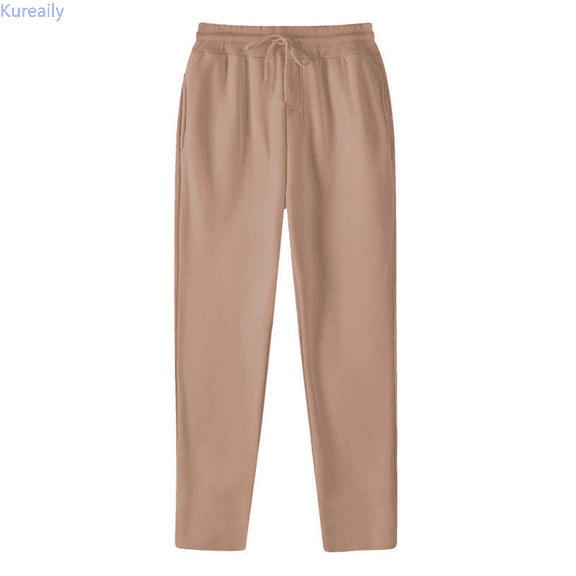 Kureaily Women’s Fleece Lined Sweatpants Wide Straight Leg Pants Bottom Sweatpants Joggers Pants Workout High Waisted Pants With Pockets Women's Casual Trousers