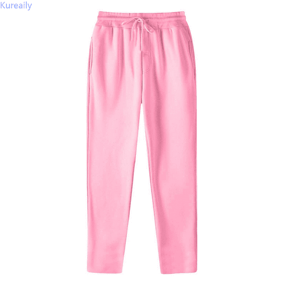 Kureaily Women’s Fleece Lined Sweatpants Wide Straight Leg Pants Bottom Sweatpants Joggers Pants Workout High Waisted Pants With Pockets Women's Casual Trousers