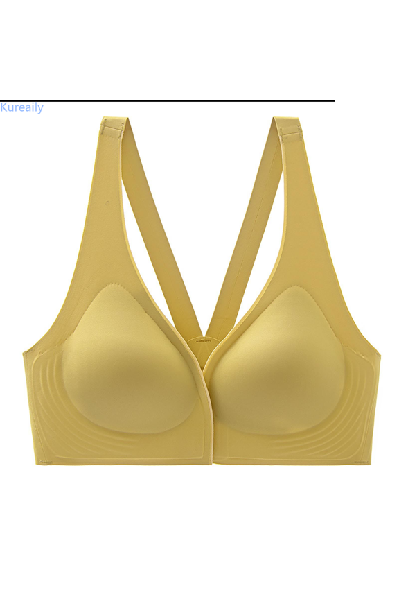 Women's Front Closure Push Up Bra Jelly Strip Back Smoothing Sports Bra Enhances Cleavage And Comfortable Womens Deep V Bras