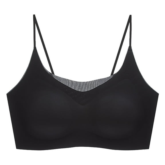 Kureaily Women's Front Side Buckle Lace Edge Without Steel Ring Movement Gathering Adjustment Yoga Sleep Large Bra Womens Comfortable Bra