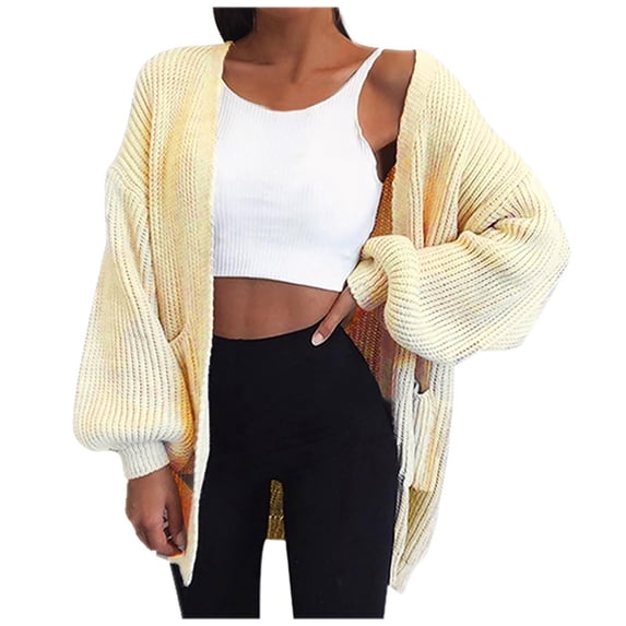 Kureaily Women's Hooded Cardigan Thick Knit Sweater Jacket Big Coat Womens Long Cardigan