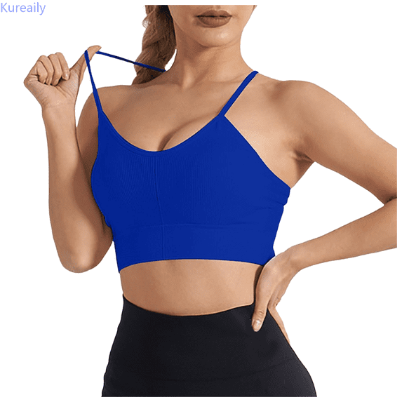 Kureaily Women's Plus Size No Underwire Thin Strap Yoga Sports Bra Fitness Sports Underwear Comfortable Everyday Bras