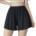 thumbnail image 1 of Kureaily Women's Silk Stain Pajama Shorts Bottoms With Pockets Sleep Shorts Soft Shorts, 1 of 5