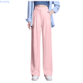 thumbnail image 1 of Kureaily Women's Solid Color Casual Wide Leg Pants High Waisted Suit Pants Draping Straight Floor Length Pants Beach Lounge Pants, 1 of 5