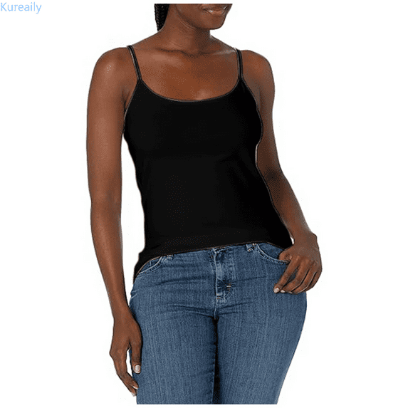 Kureaily Women's Solid Color Elastic Inner Layer With Thin Chest Pad Can Be Worn On The Outside As A Base Shirt With A Camisole Vest Women's Tank Top
