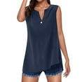 thumbnail image 1 of Kureaily Women's Solid Color Linen Vest Casual And Stylish Tank Top Womens Casual Tank, 1 of 5