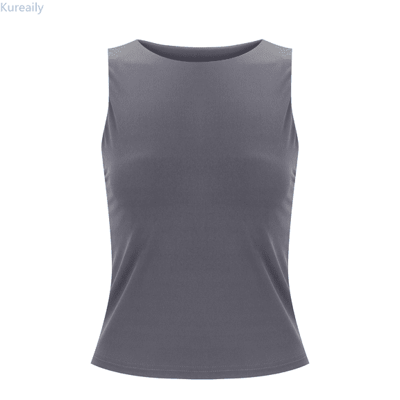 Kureaily Women's Solid Color Sleeveless Fitted Camisole Round Neck Tank Top For Casual Wear And Layering Tank Tops for Women