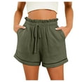 thumbnail image 1 of Kureaily Women's Spring And Summer Solid Color High Waist Pocket Loose Wide Leg Shorts (4), 1 of 4