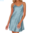 thumbnail image 1 of Kureaily Women's Summer Sleeveless Silk Nightgown Lightweight Solid Color Sleepshirt Comfortable Sleepwear For Ladies Women's Nightgown, 1 of 5