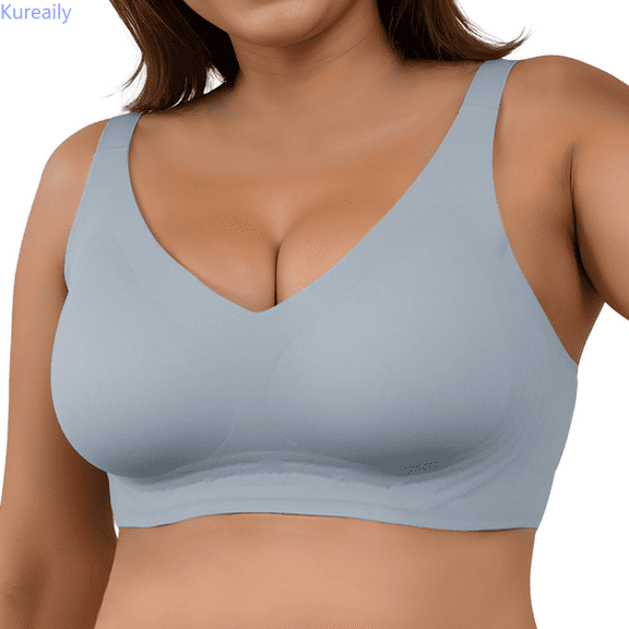 Kureaily Women's Thin Vest Soft Support Large Chest Small Half Fixed Cup Breathable Bra Womens Comfortable Bra