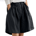thumbnail image 1 of Kureaily Women's Wide Leg Shorts Comfort Shorts Casual Shorts Loose Knee Length Short Women Summer Pants, 1 of 5